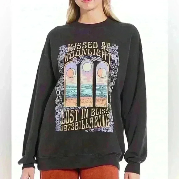 NEW! Billabong Ride In Oversized Graphic Sweatshirt - Picture 1 of 8